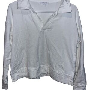 Talbots Soft White Knit Top